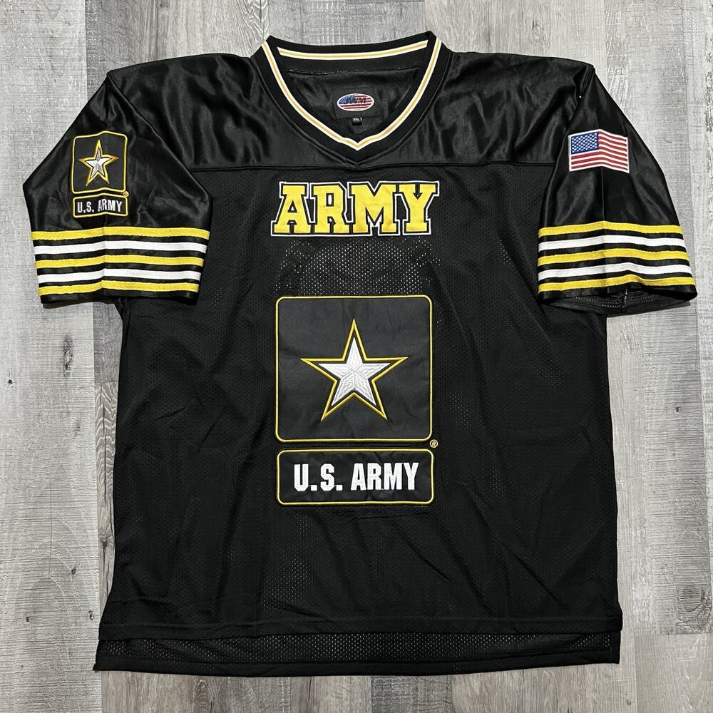U.S. Army Football Jersey 2XL Black Rapid Dominance Military Mesh Logo Military